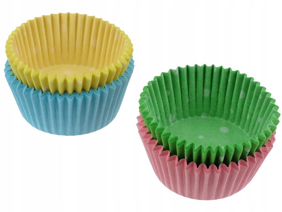 90 Papieren Muffinvormpjes - 5cm - Kleurrijk Bakplezier