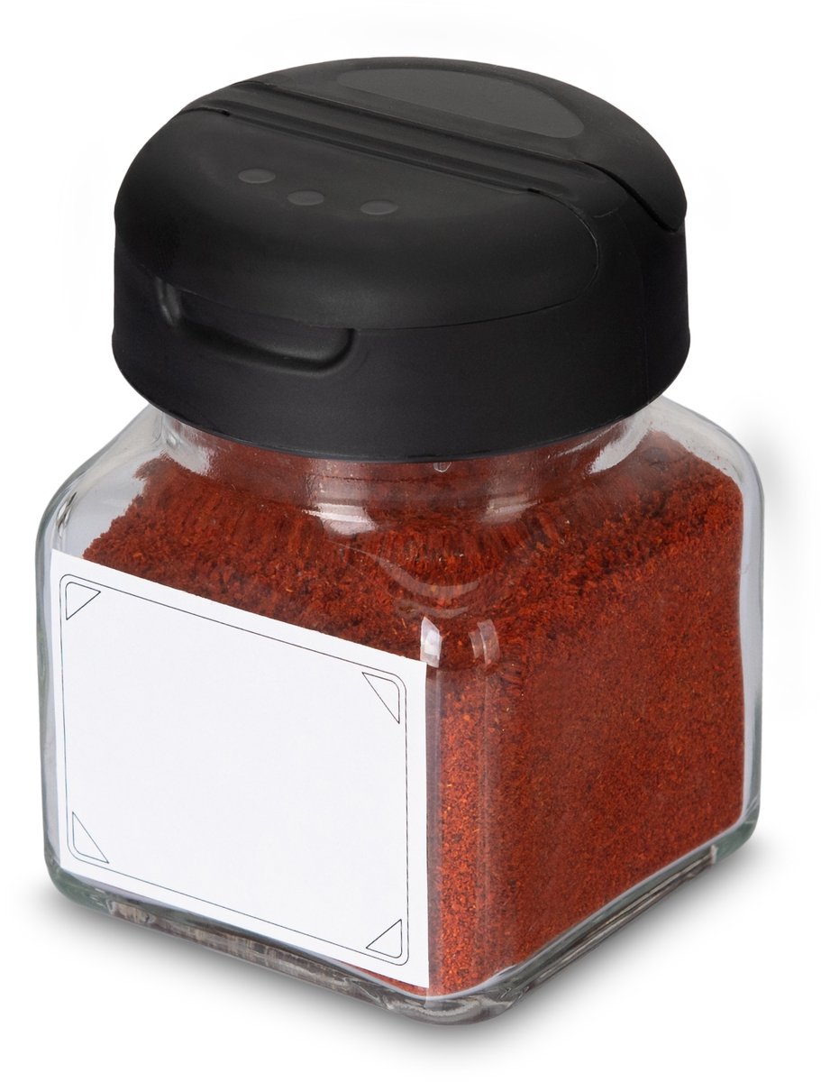 Zwarte Kruidenpotjes met Klep 120 ml - 3 Gratis Stickers