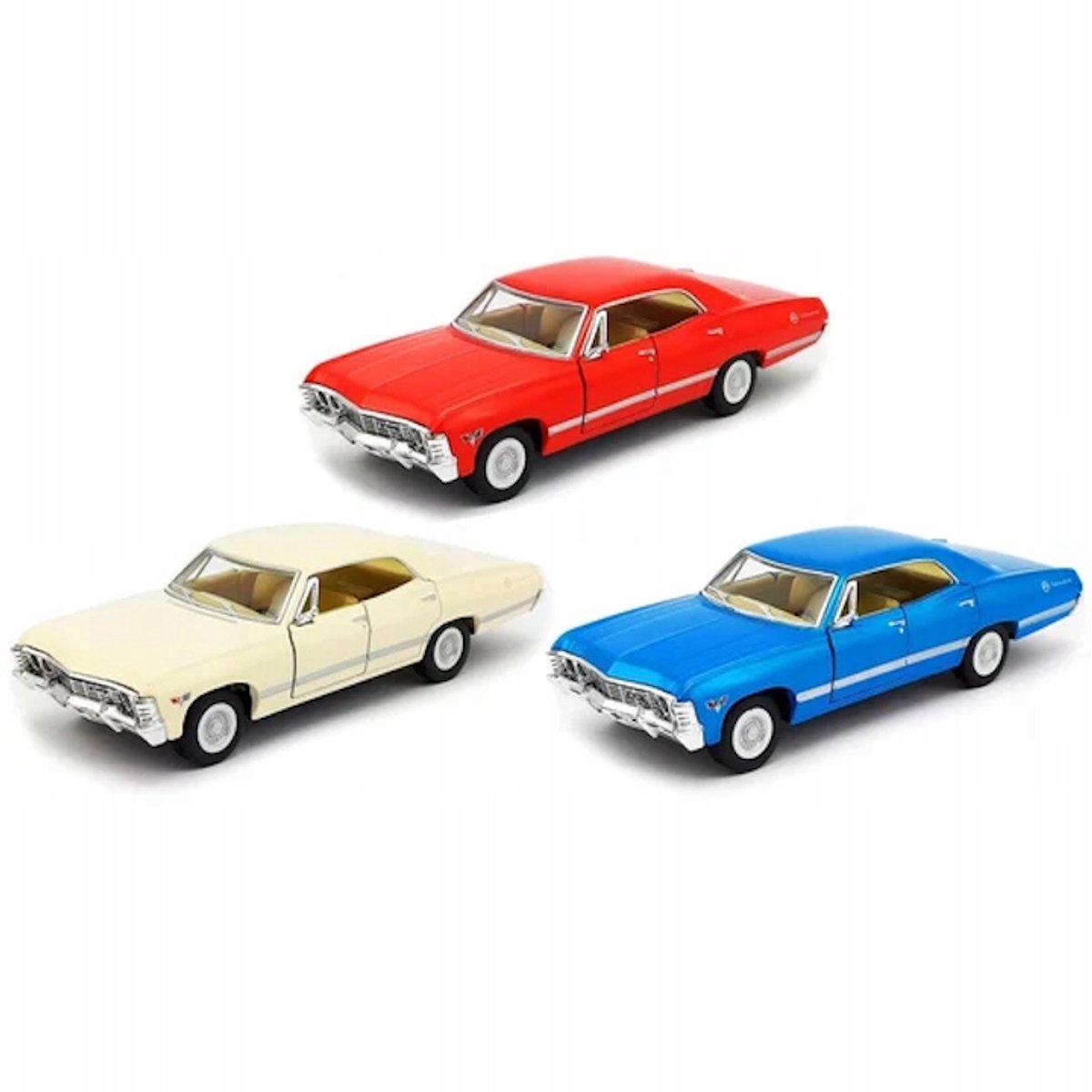 Chevrolet Impala 1967 Metalen Modelauto 1:43 - Pull-back Deuren Open
