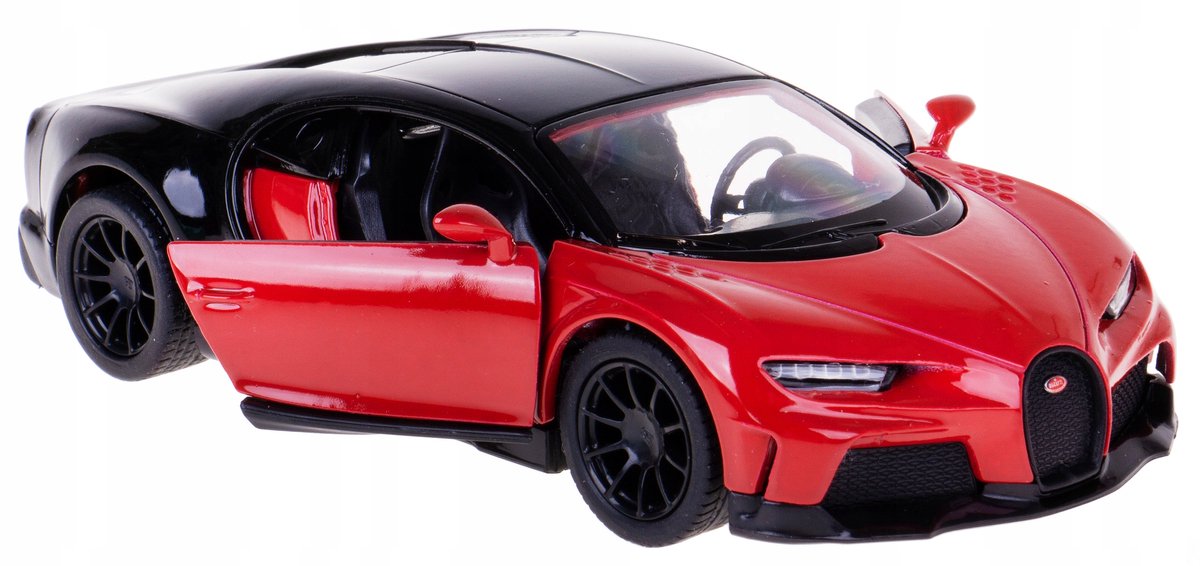 Bugatti Chiron Supersport Modelauto 1:38 Rood - Kinsmart Pull Back