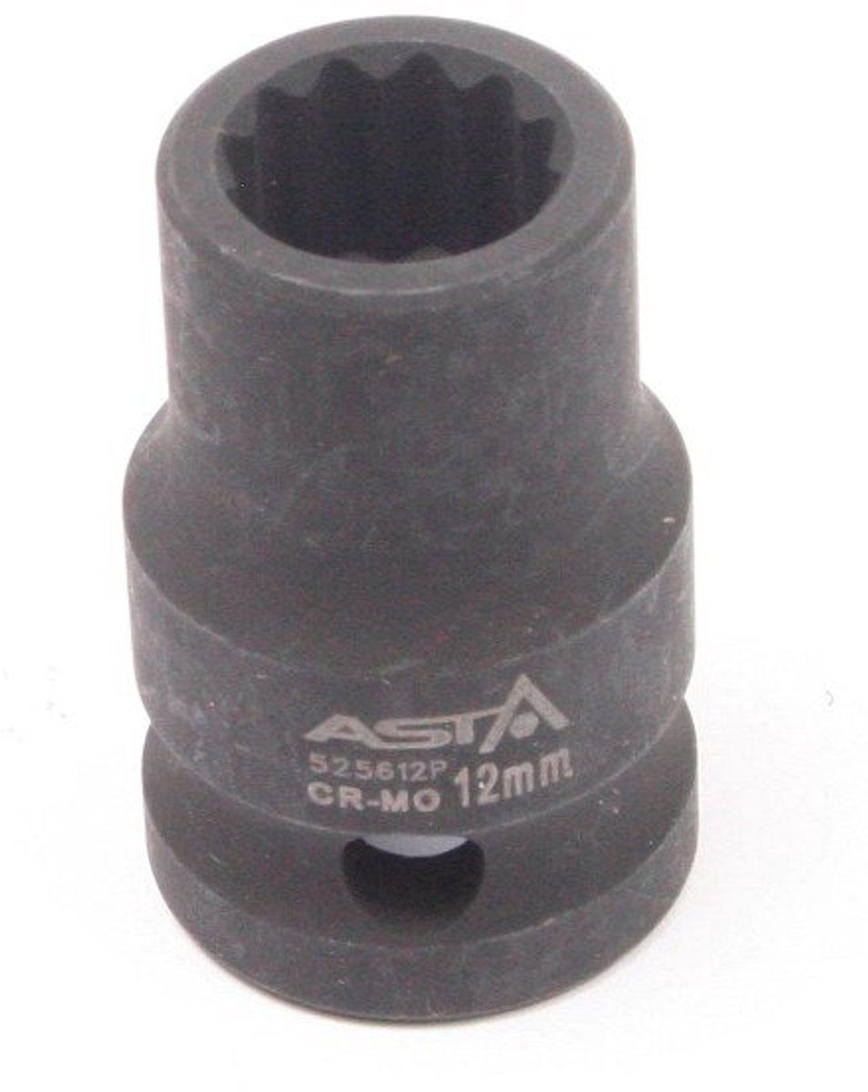 Asta Slagdoppensleutel 1/2" 12mm 12-punts Kort
