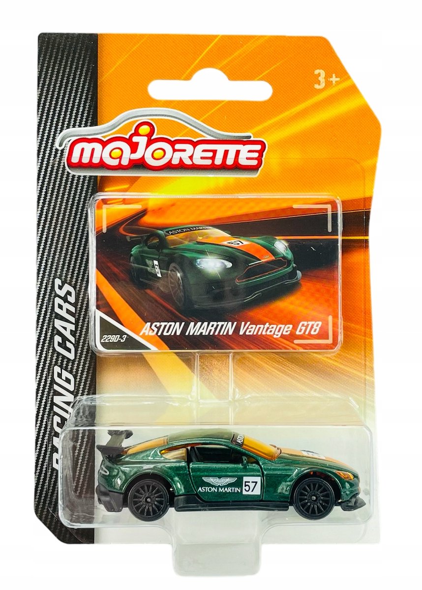 Majorette Aston Martin Vantage GT8 Racing Auto 1:64 Groen