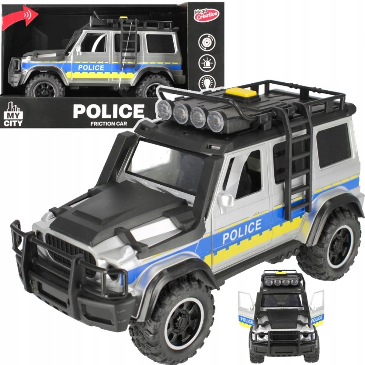 Mega Creative Politie Jeep Off-road met Licht en Geluid