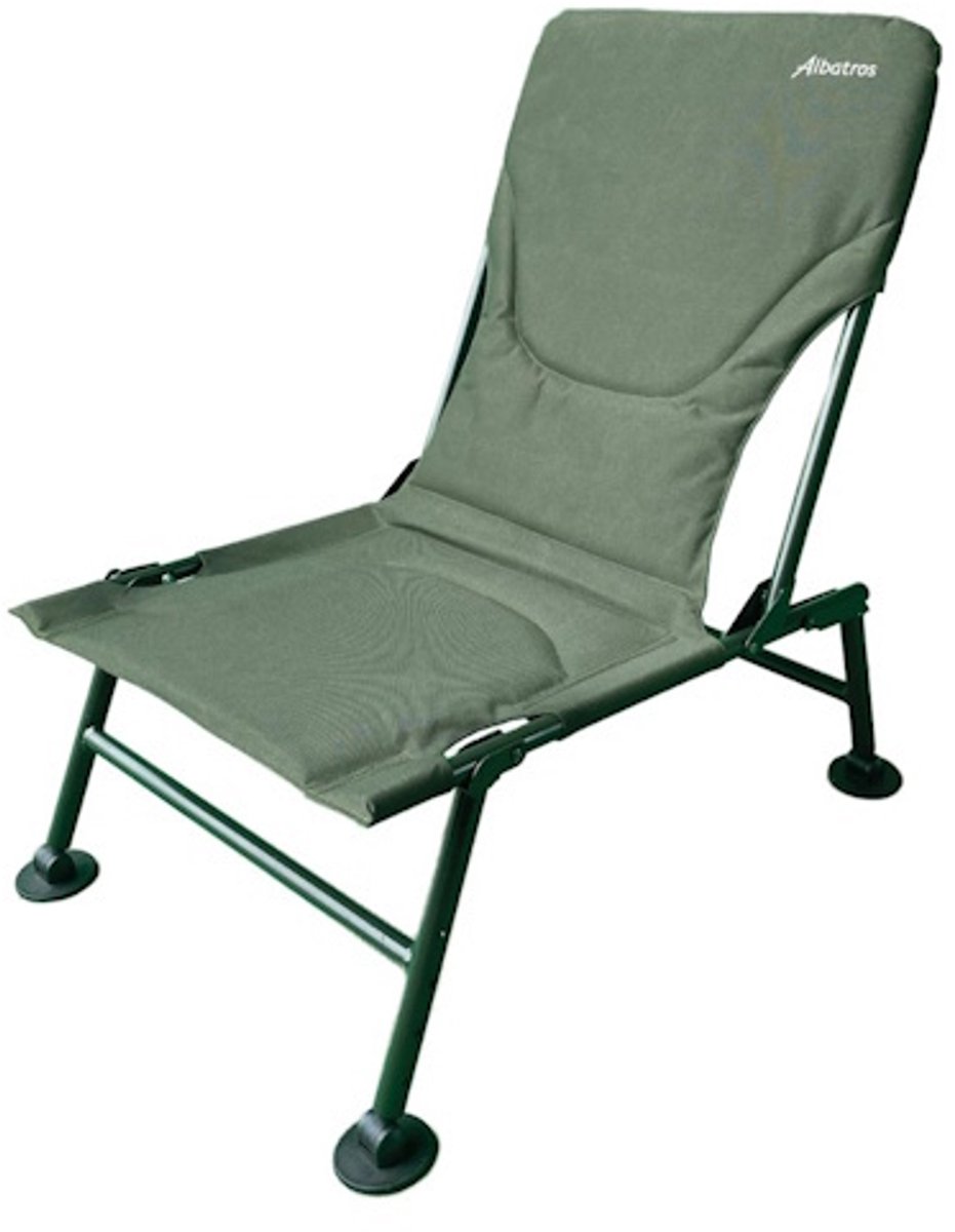 Albatros Low Seat Chair - compacte lage visstoel met stalen frame en 600D polyester bekleding