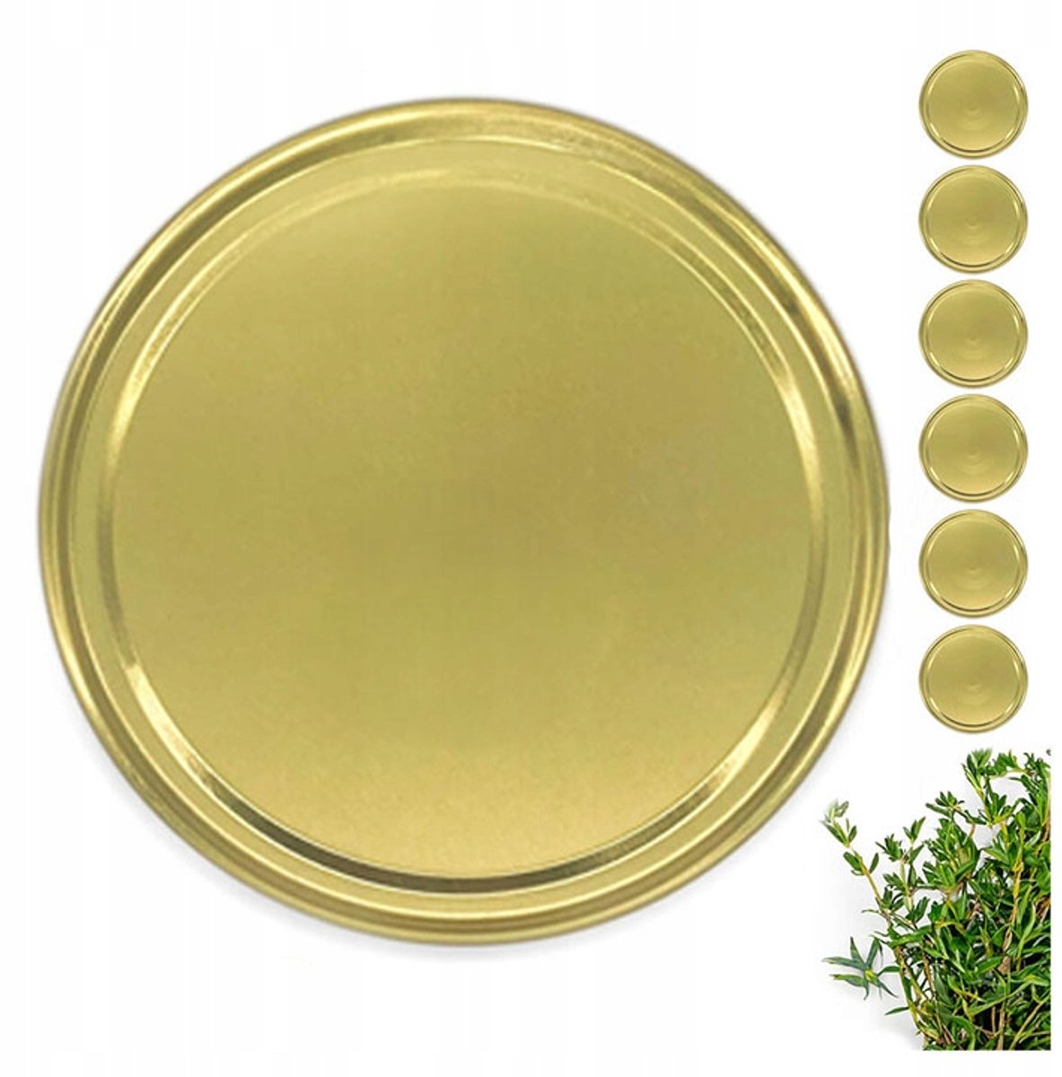 Gouden Schroefdeksels 50 stuks - 82mm - Voor Potten - Voedselveilig