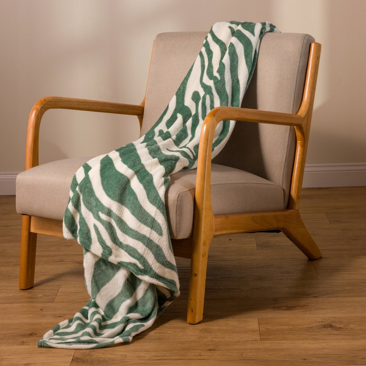 Zachte Groene Deken SAWANNA - Safari Stijl