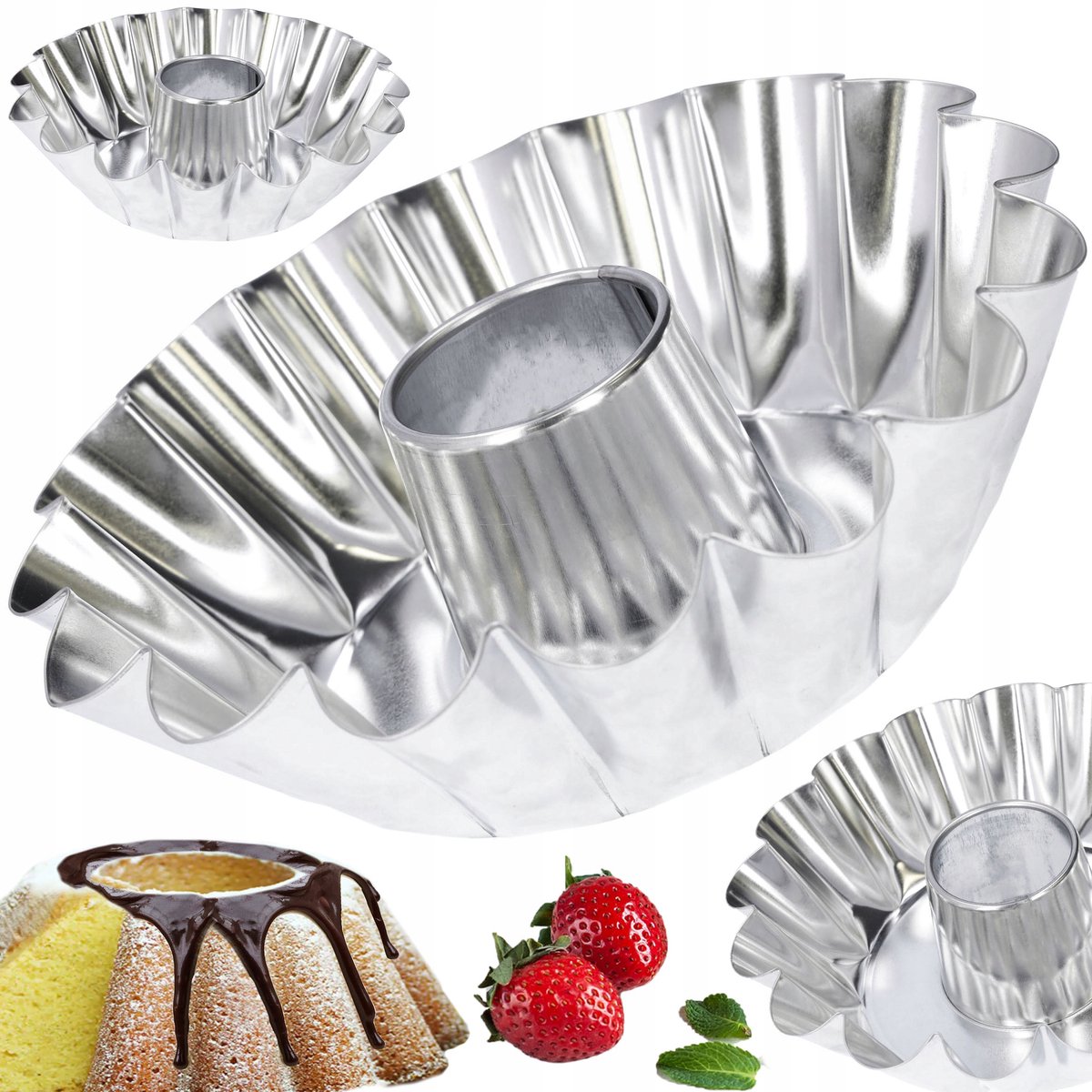 Bakvorm met Koker 25 cm - Antiaanbaklaag