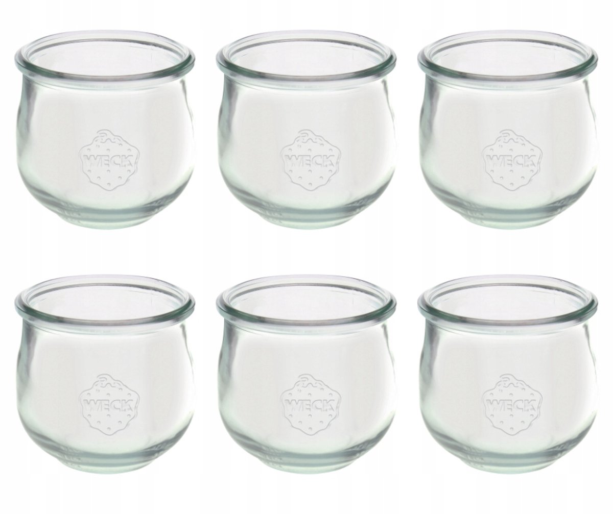 Weck Glazen Potten 370ml - Set van 6 - Hittebestendig