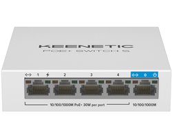 Keenetic PoE+ Switch 5 (KN-4610) Unmanaged Gigabit Ethernet (10/100/1000) Power over Ethernet (PoE) Desktop Wit