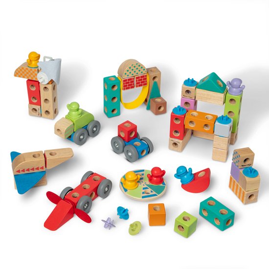 Melissa & Doug - Blockables™ Stad speelset - met draagbare bewaardoos van Melissa & Doug — afbeelding 3