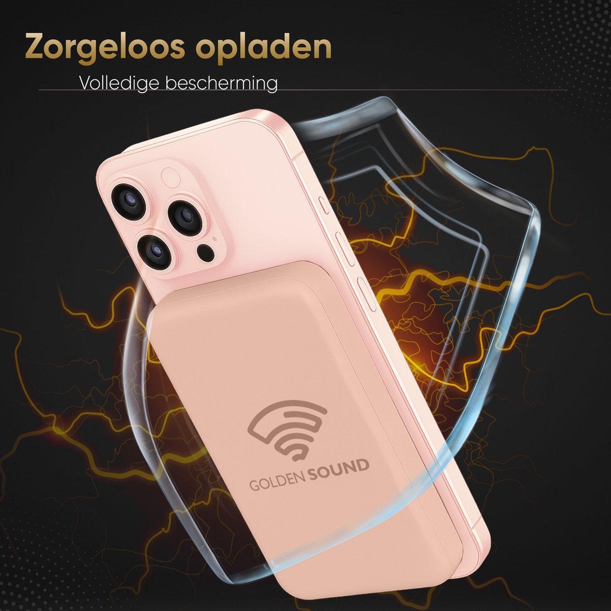 Golden Sound Powerbank 10.000 mAh - Geschikt voor MagSafe - afbeelding 2