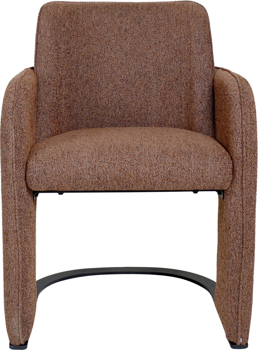 Home67 Eetkamerstoel Sep Bruin - Moderne Kuipstoel met Armleuningen in Scandinavische / Hotel Chique Stijl
