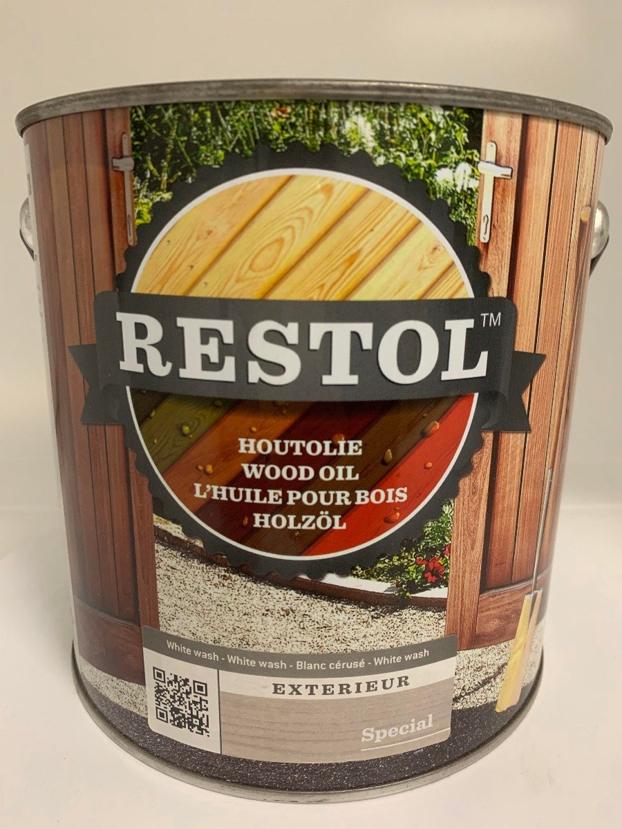 RESTOL Houtolie Zijdeglans White Wash
