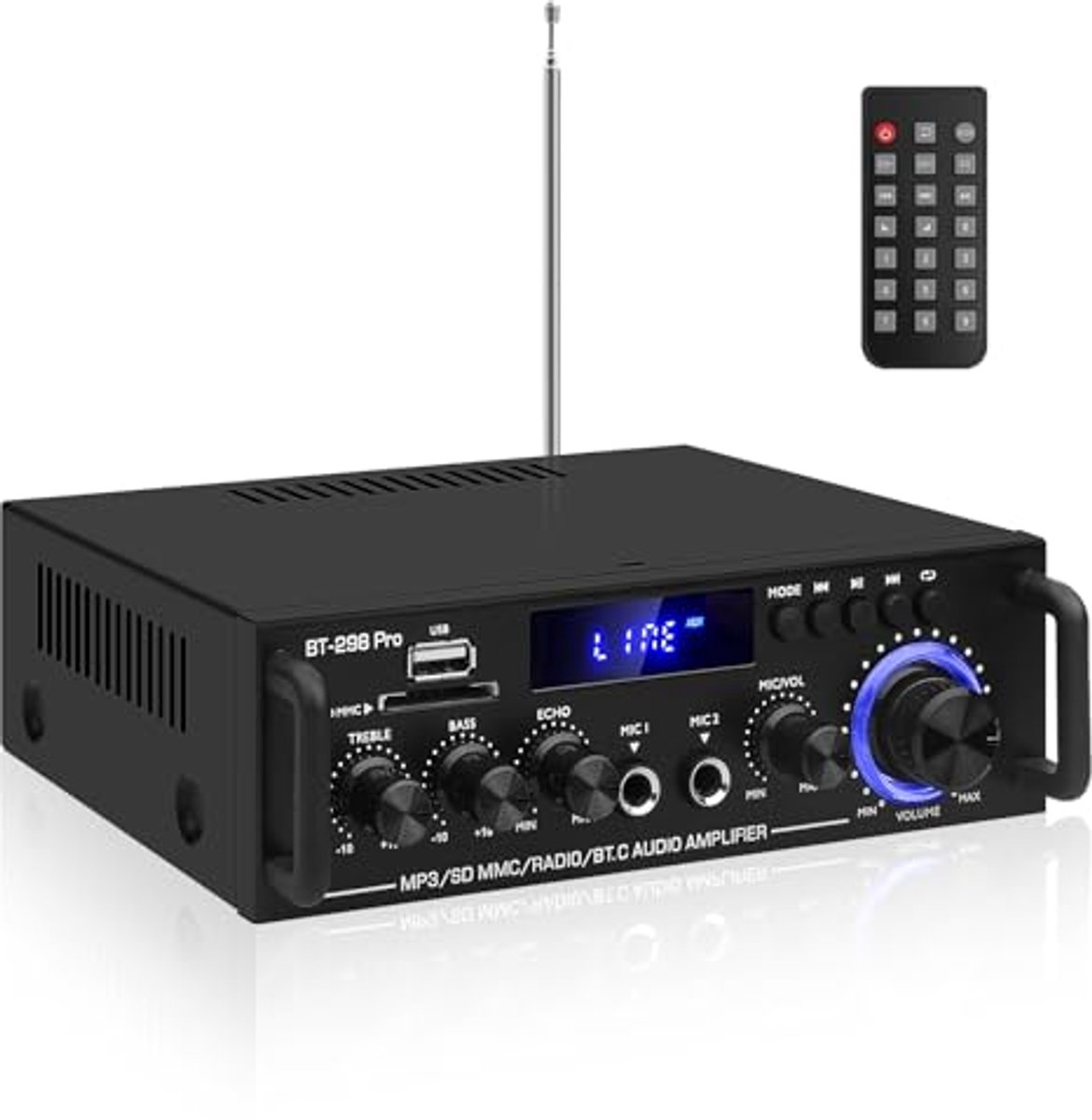 Mini Bluetooth HiFi Stereo Versterker 50W voor Thuis en Auto