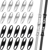 Rits Clips Anti-Diefstal, 20 stuks Pull Locks voor Rugzakken, Dual Spring Karabijnhaak Diefstal Afschrikmiddel voor Bagage Koffer Camping (zwart