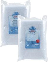 Couverture de neige Anna's Collection - Blanc - 2 x 100 x 100 cm - Polyester - Tapis de neige - Décoration de Noël - Base de neige