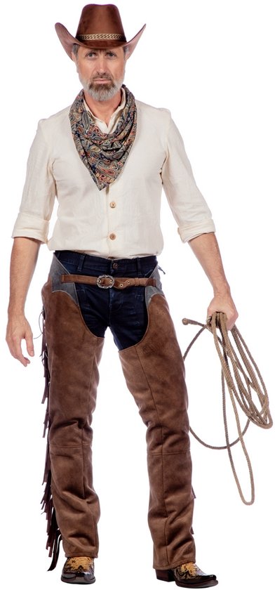 Boland - Cowboykostuum voor mannen, 4-delig, verkleedkostuum voor themafeesten, Halloween of carnaval, Wilde Westen Boland - Cowboykostuum voor mannen, 4-delig, verkleedkostuum voor themafeesten, Halloween of carnaval, Wilde Westen