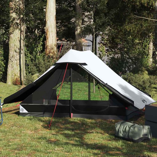 vidaXL - Tent - 2-persoons - waterdicht - verduisterend - stof - wit van Vidaxl — afbeelding 2