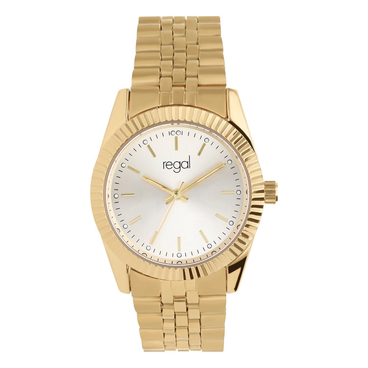 Lucardi Dames Regal dames horloge goud met bewerking - Horloge - Alloy - Goudkleurig - 35.80 mm