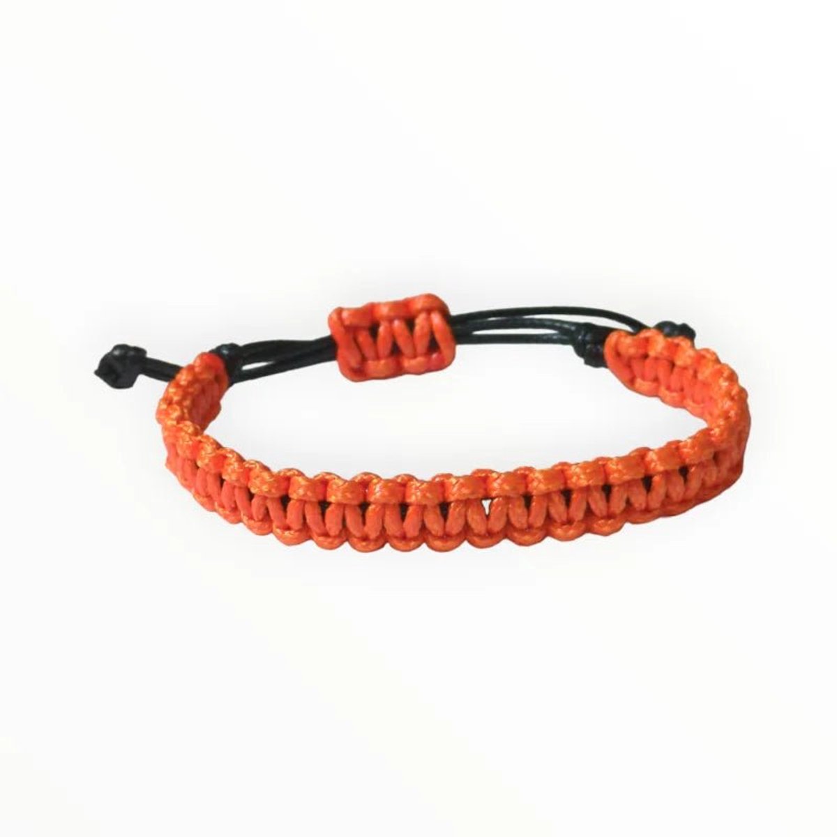 Aramat Jewels | Armbanden | Verstelbare Nylon Armband uniseks | Oranje | |10mm | Kunststof | Kinderen, Volwassenen | Verkleurd niet