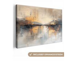 Canvas schilderij 60x40 cm - Wanddecoratie Abstract - Mod...