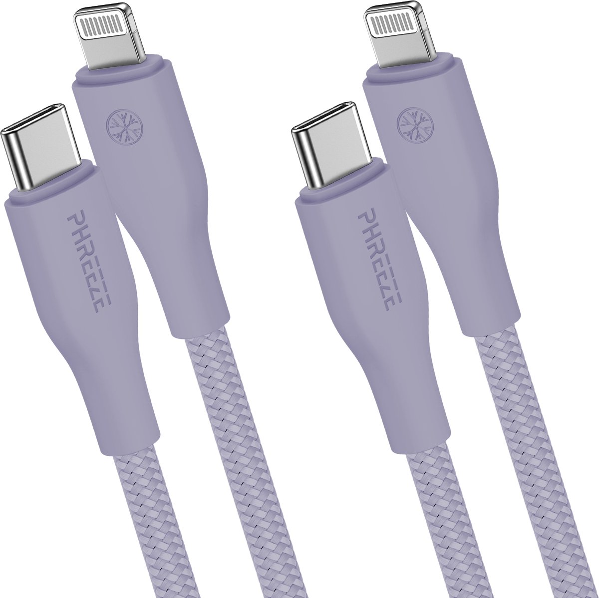 Kabel geschikt voor iPhone 14/13/12/11/X - Paars - 20w snelladen