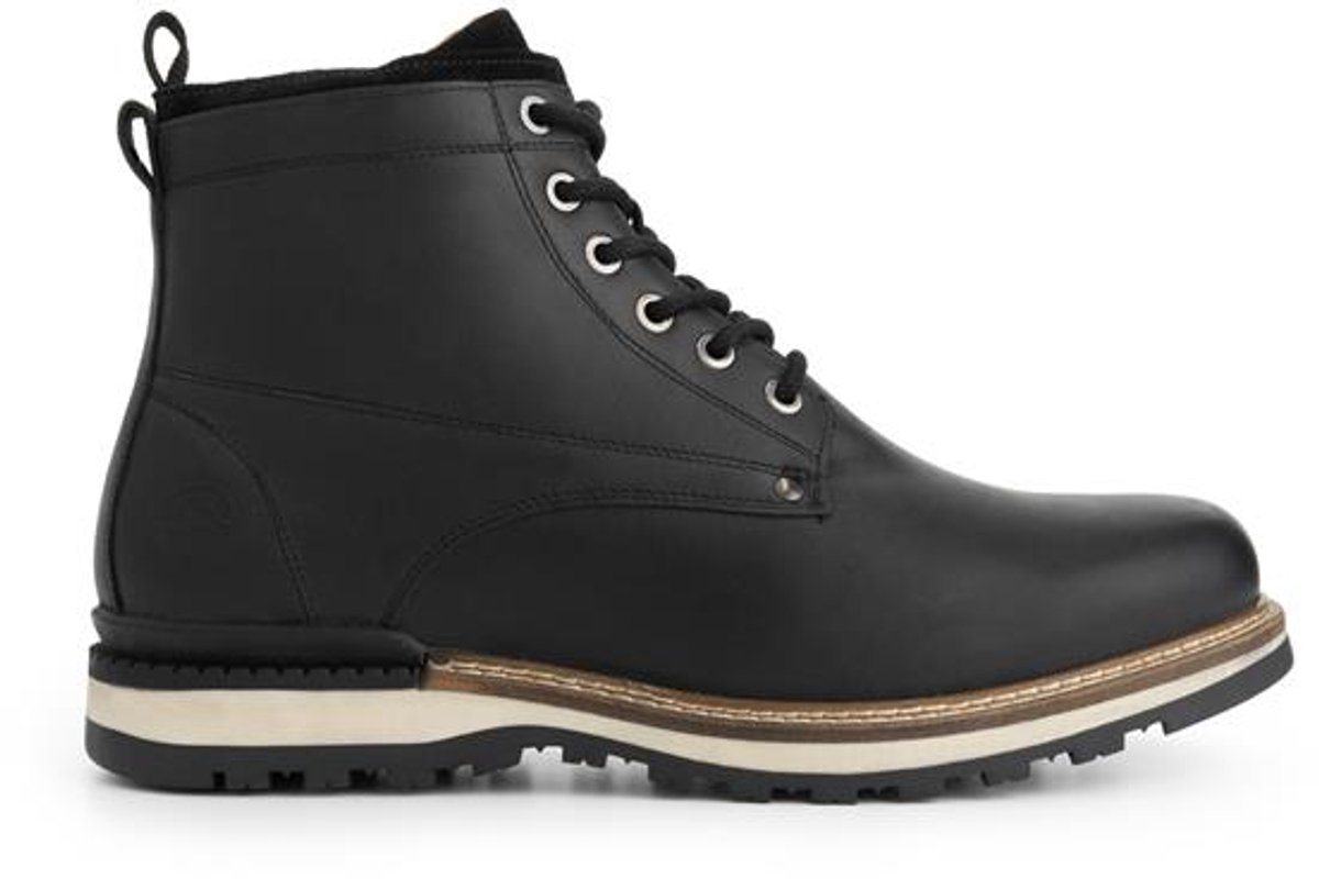 Travelin' Mosbjerg Heren - Veterboots - Wolgevoerd - Zwart