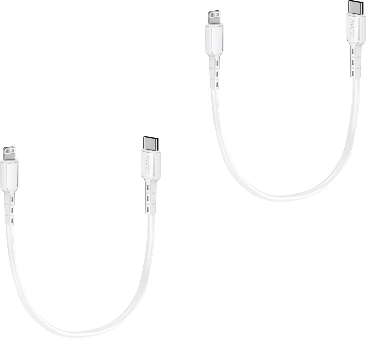 Phreeze - Geschikt voor Usb C Lightning kabel - 30cm kort
