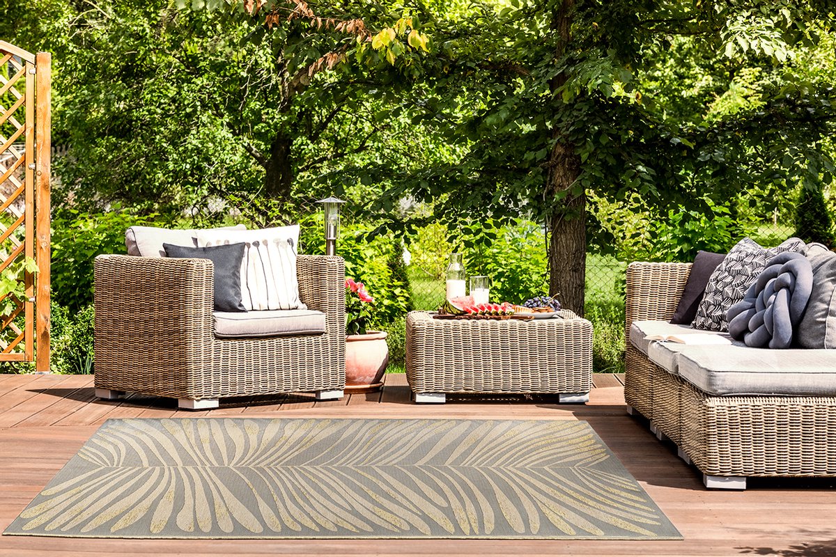 Acsento SalernoBeige Vloerkleed - 240 x 340 cm - Beige,Grijs - Rechthoekig - Polypropylene, Polyester, Acryl - Keuken, Terras - Bloemen - Modern