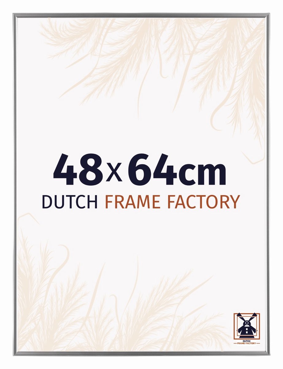Dutch Frame Factory Fotolijst 48x64 cm - Kunststof - Zilver Hoogglans - Easy