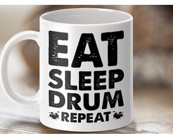 Mok Eet Slaap Drum Herhaal, Drummer Mok, Muziek Mok, Drum Kit Mok, Grappige Mok, Cadeau Voor Drummer, Koffie Mok, Thee Mok, Mok voor Muziek