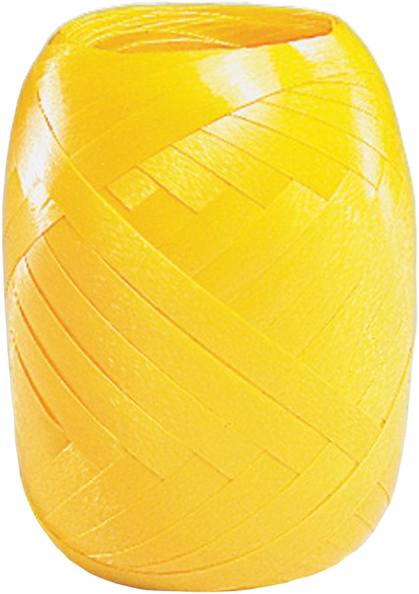 SUSY CARD krullint op eivormige bol, glad, 5 mm x 20 m, geel