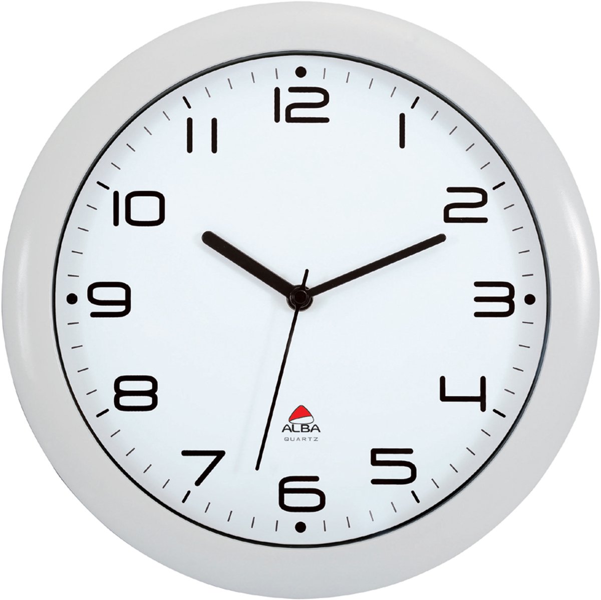 ALBA wandklok HORNEW BC, Quarz-uurwerk, wit