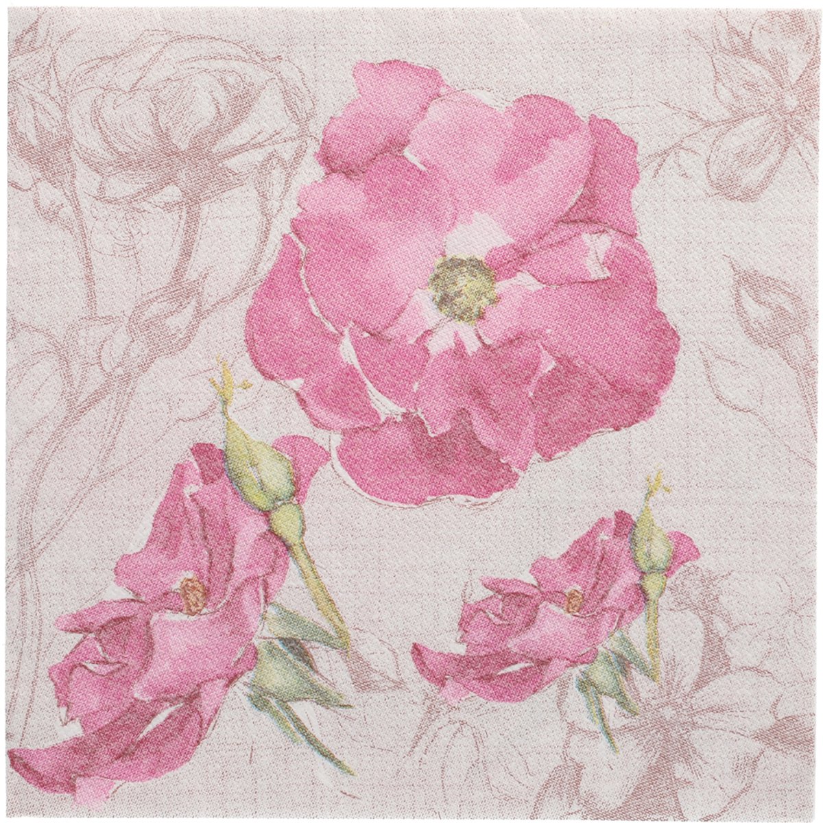 50 Servetten ROYAL Collection 1/4 vouw 40 cm x 40 cm paars Blossom