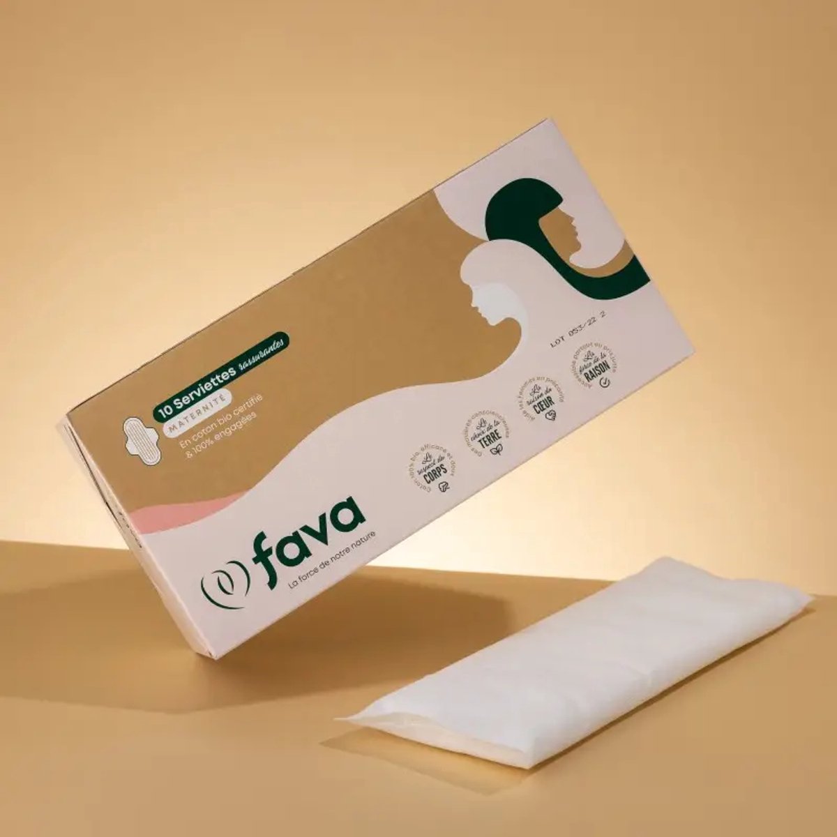 Fava | Bevallingsverband | Kraam verband | Biologisch | Inhoud: 10 stuks