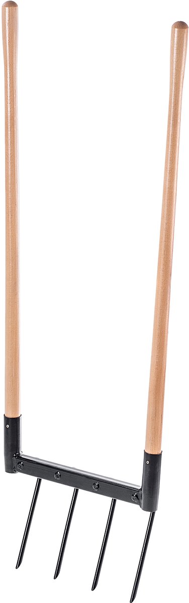 KADAX Tuinvork met 4 tanden en lange houten stelen, grasvork voor het losmaken van de grond en tuinbewerking, Broadfork voor het ventileren van vloeren (49,5 x 134 cm) van Merkloos	 — afbeelding 2