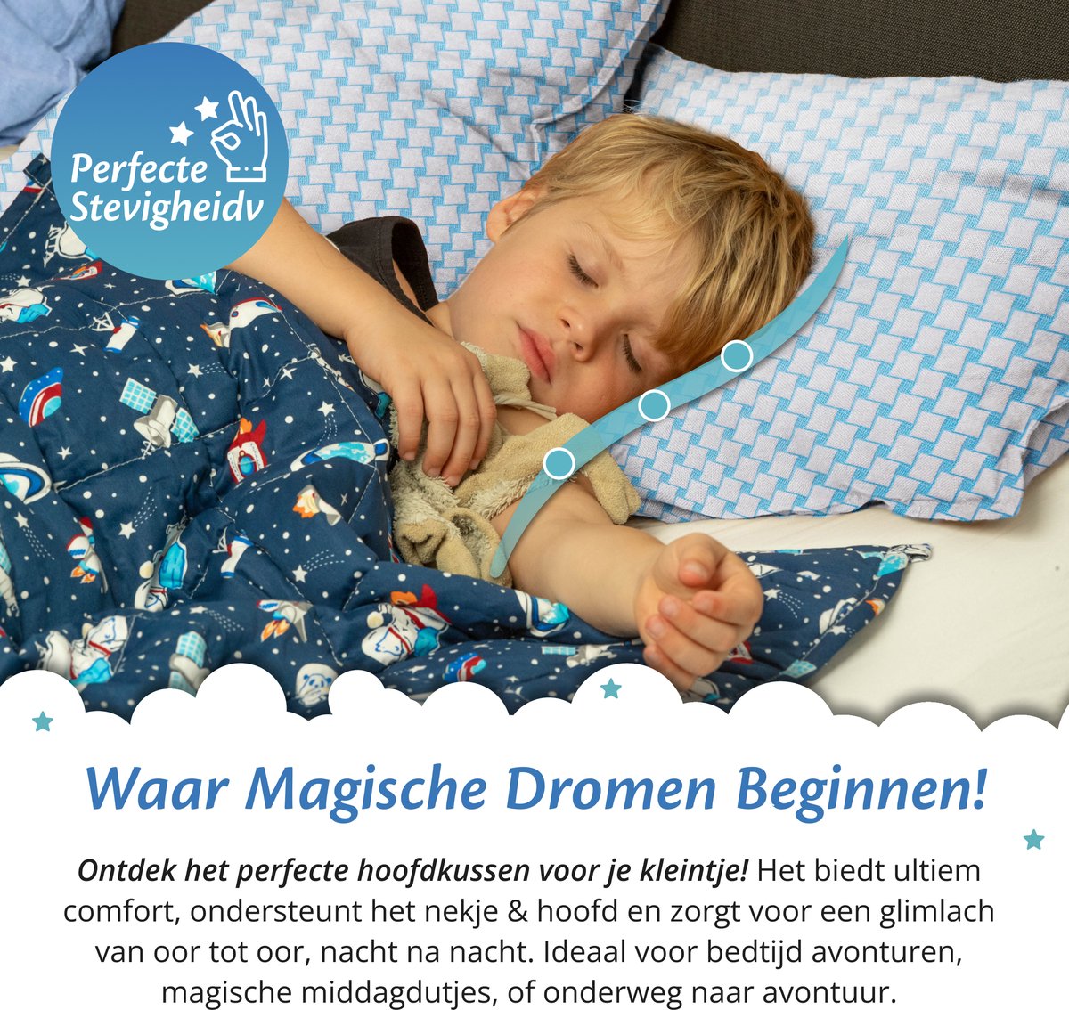 Traagschuim vlokkenkussen small - Slaap Kindje Slaap