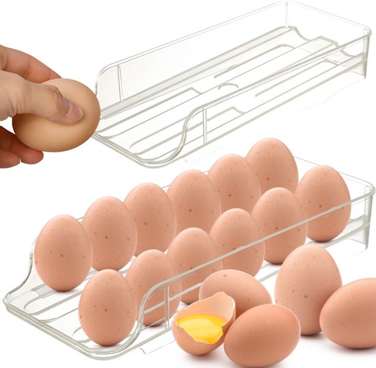 Keuken koelkast lade type plastic eierdoos verdeeld meerlaagse eieropbergdoos (dubbele laag) - online kopen? | Korting tot 44