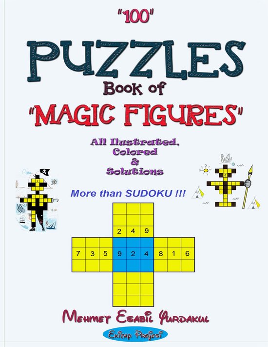 100 Puzzles Book of Magic Figures: "All Illustrated, Colored ... - cover