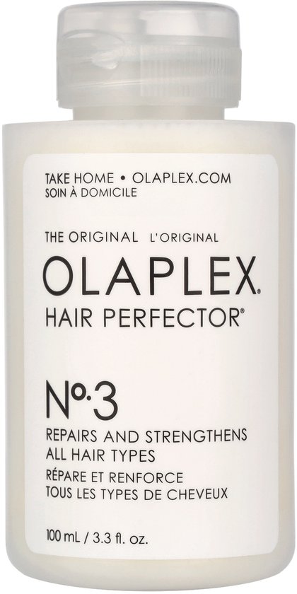 Witte fles OLAPLEX HAIR PERFECTIONER No.3 100 ml.