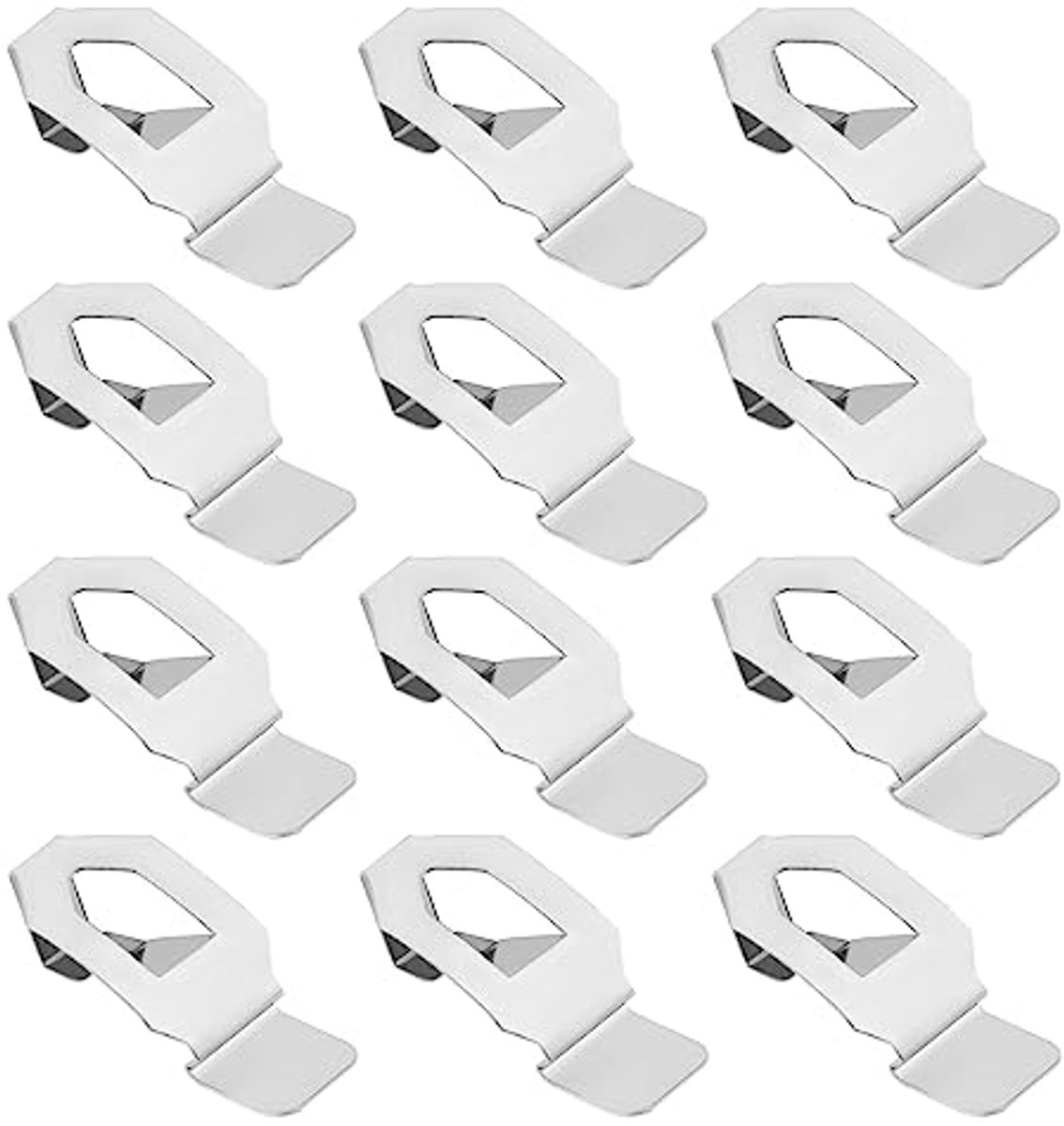 12 Stuks Foto Frame Clips Hangers voor Kunstwerken - Metalen Lente Bevestigingsclips - 26x12mm - Zilver