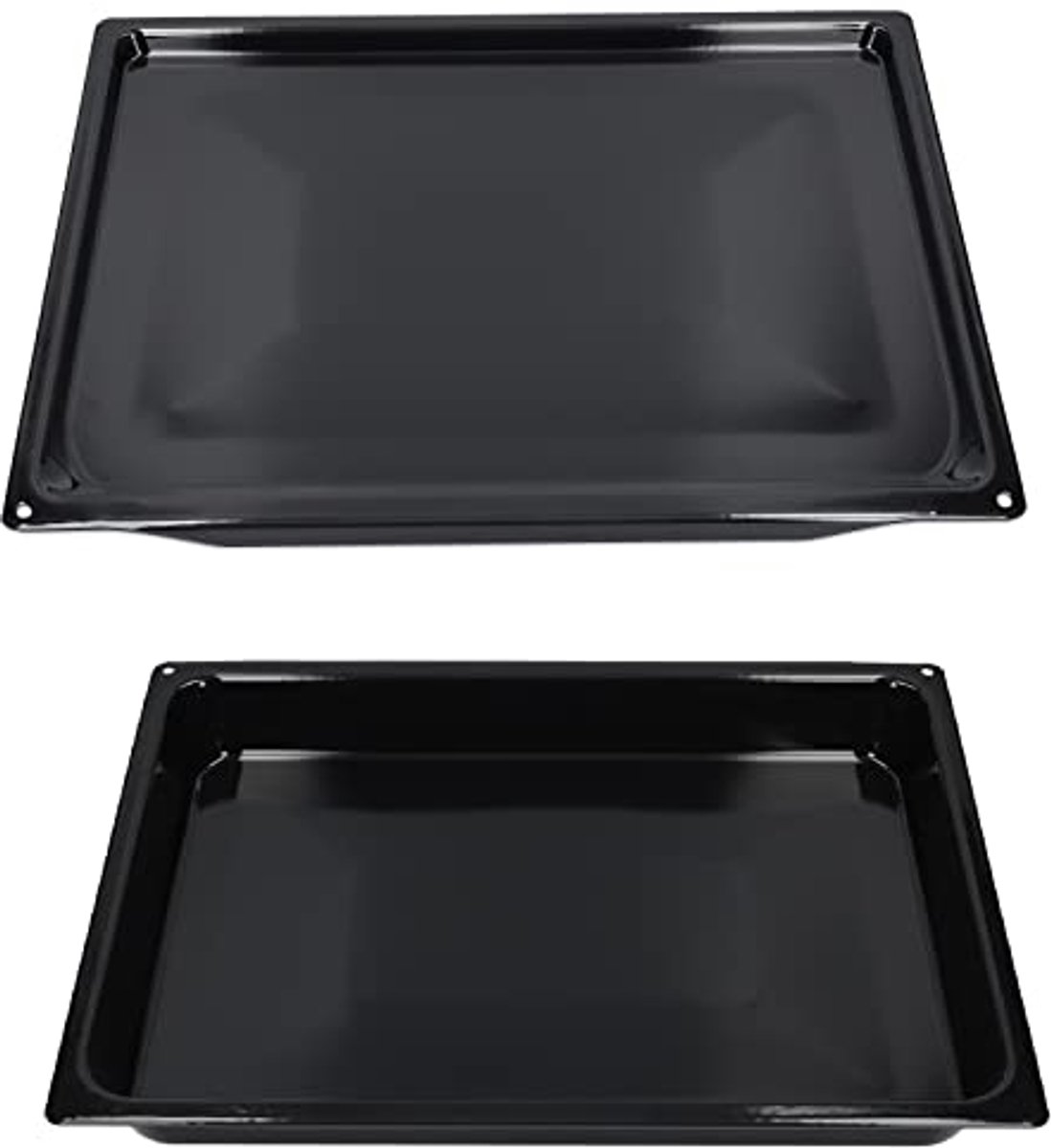 Geëmailleerde Bakplaat en Vetplaat voor Oven - 458x364 mm, Set van 2