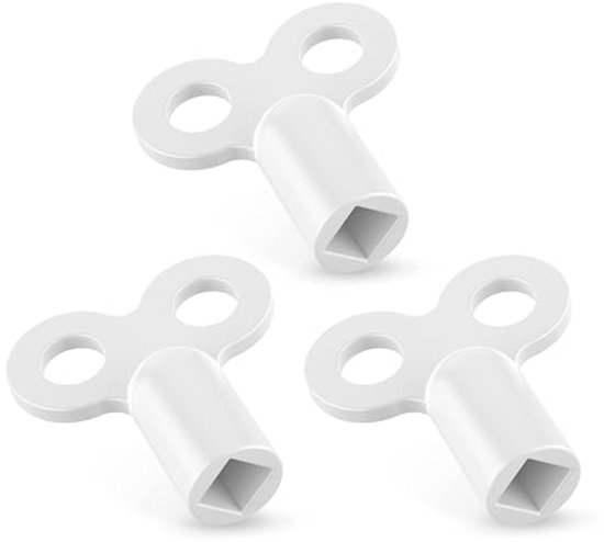 Flintronic Radiator ontluchtingssleutel, metalen driehoekige sleutel, 3 sleutels van zinklegering, radiatorontluchtingssleutel, radiatorventiel, sleutel voor het ontluchten en ontluchten (zwart