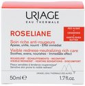 Uriage Roséliane Anti-Roodheid Crème pot met roze band en tekst.