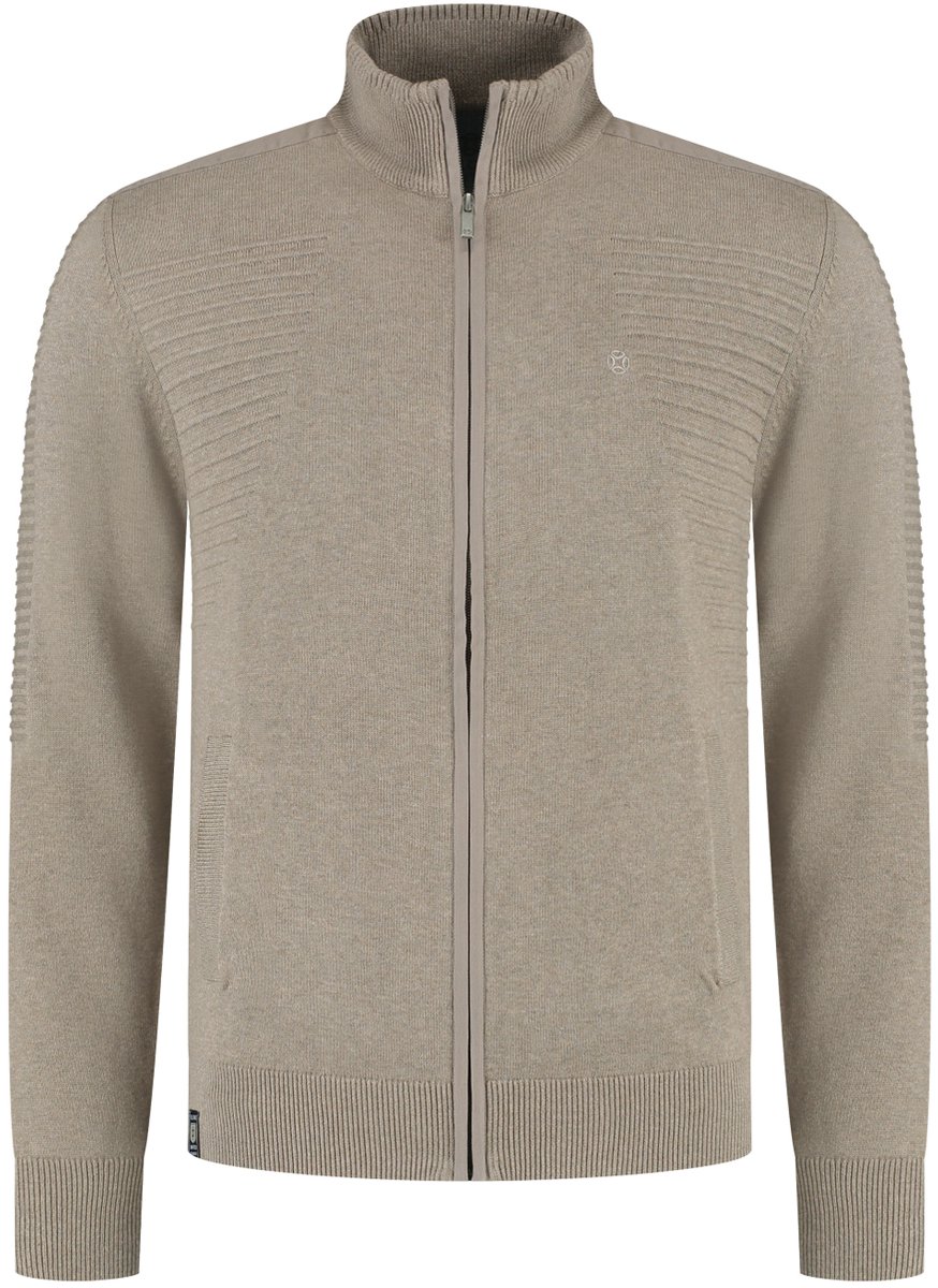 Fellows United - Gebreid vest - Heren - XL - Camel - Katoen - 52.1117