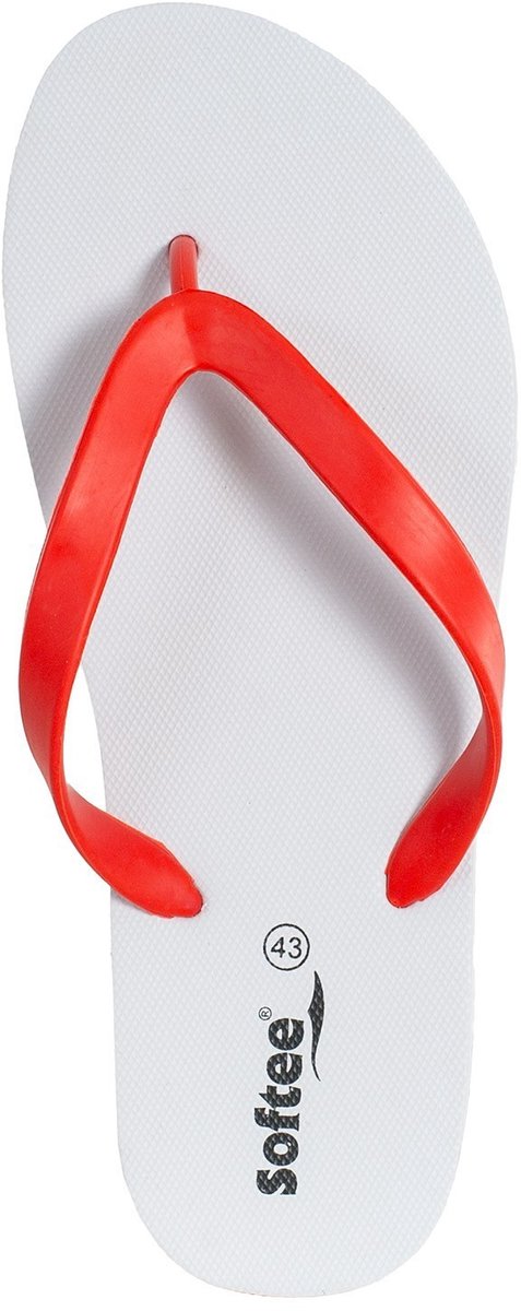Softee Kokosslippers Blanco/Rojo - 40
