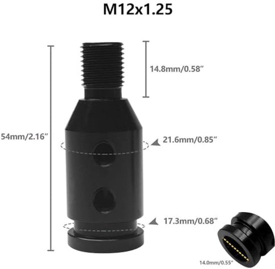 Universele Auto Pookknop Adapter voor Niet-Schroefdraad Shifters M12x1.25 van universele — afbeelding 4