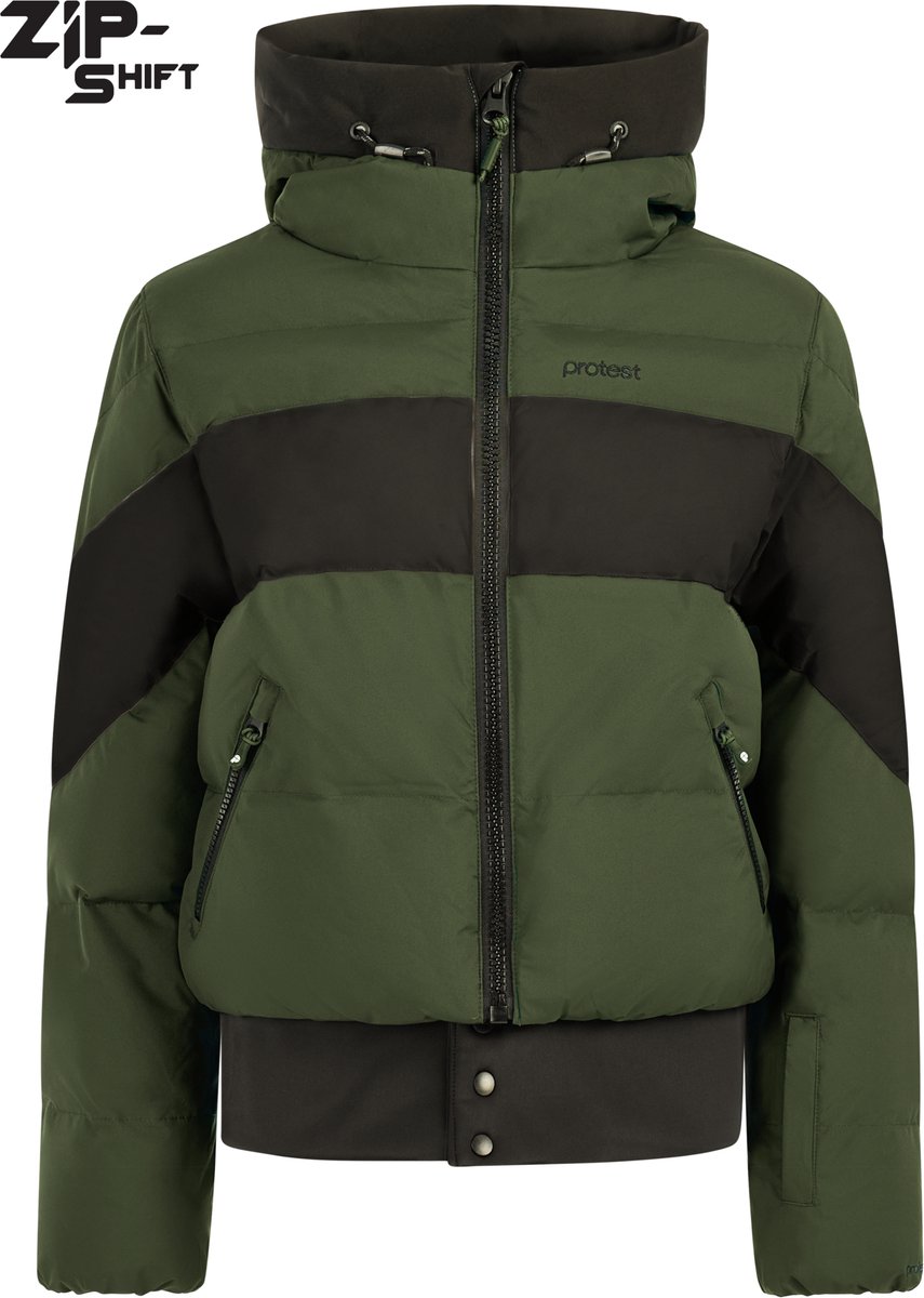 Protest Prtmilla Skijas Meisjes Afritsbare tailleband ZIP-SHIFT Puffer Winterjas Thyme