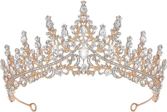 Allecto plus - Kristallen tiara voor bruid en prinses, zilveren kroon - Vrouwen en meisjes van elke leeftijd