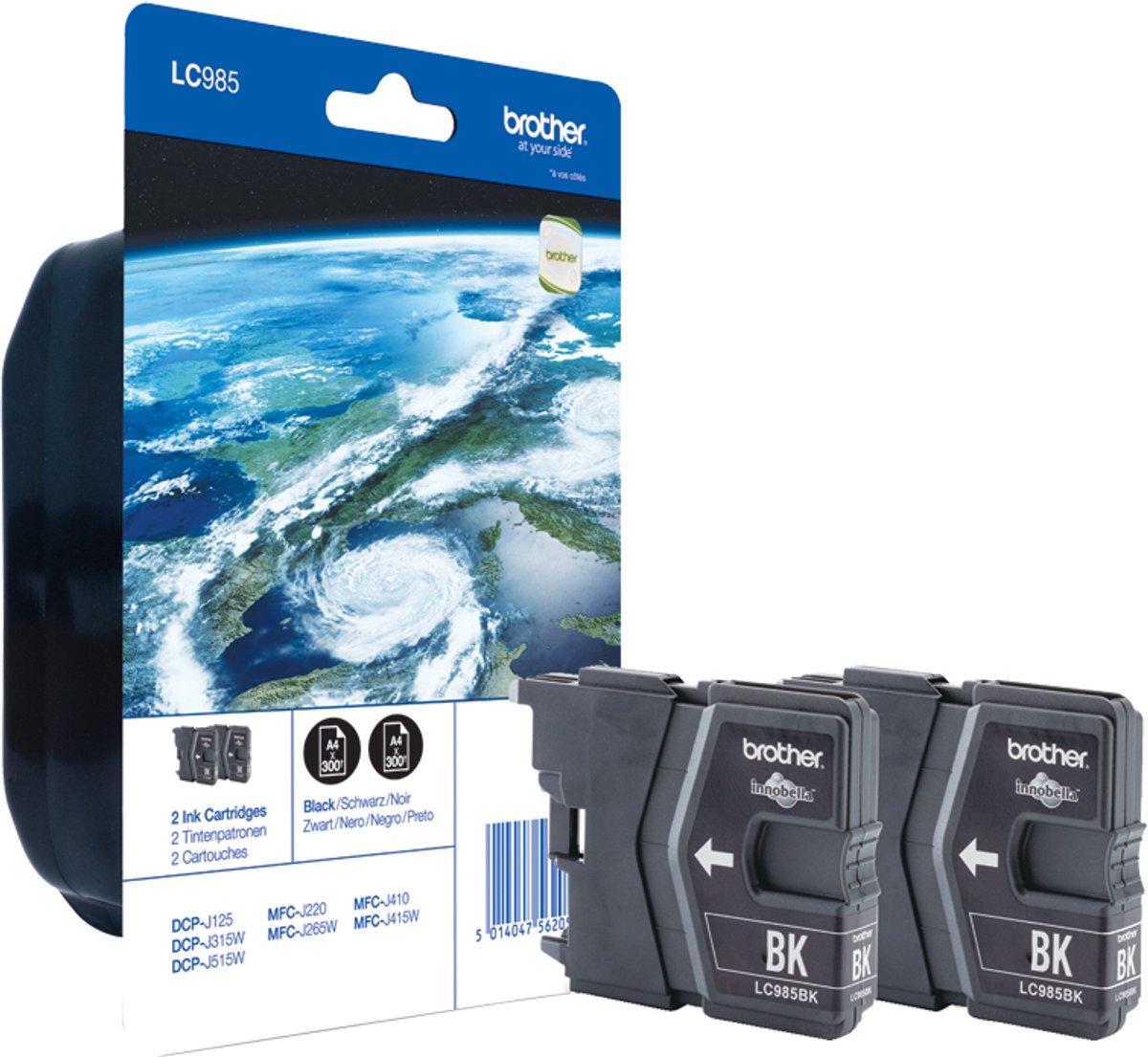 BROTHER LC-985BK 2-pack - Zwart Zwart